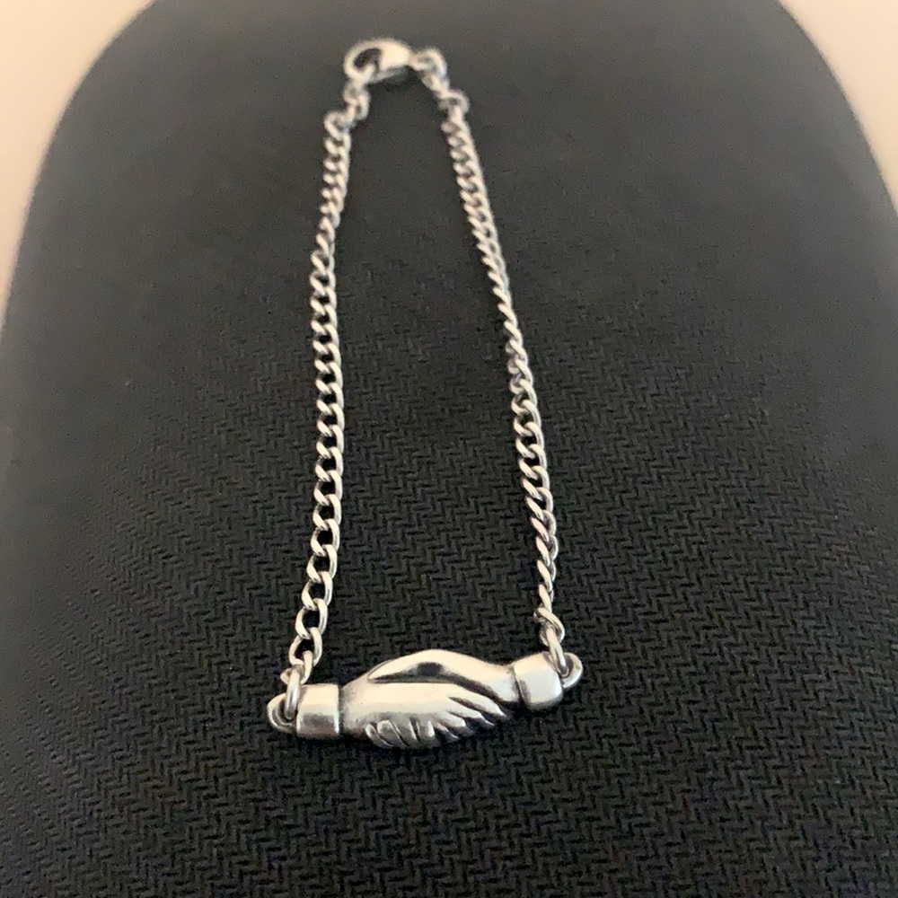 James Avery Retired Handshake Bracelet Gem